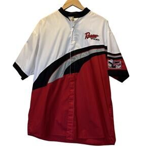 Ranger Boat Mens White Red Tournament Fishing Short Sleeve Button Up Shirt Sz XL